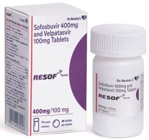Resof Total Производитель: Dr. Reddy’s, Hetero Индия Применение: Лечение гепатита С на любых стадиях (острого или хронического) при любом генотипе, вне зависимости от степени фиброза или цирроза. Упаковка: 28 tab Состав: Велпатасвир 100 мг + Софосбувир 400 мг.